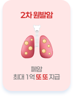 2차 원발암 최대 1억 또또 지급