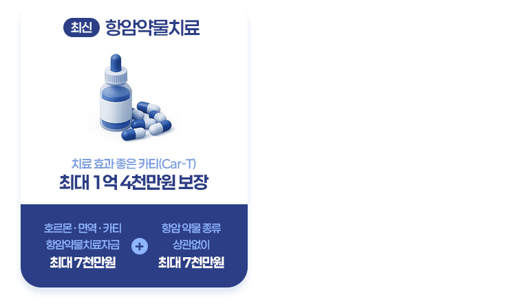 최신 항암 약물치료 최대 1억 4천만원 보장