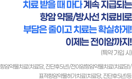 치료 받을 때 마다 계속 지급